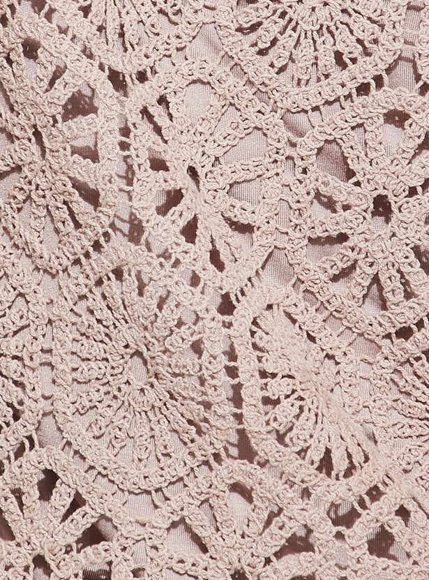CODE Crochet Knit Top with Camisole