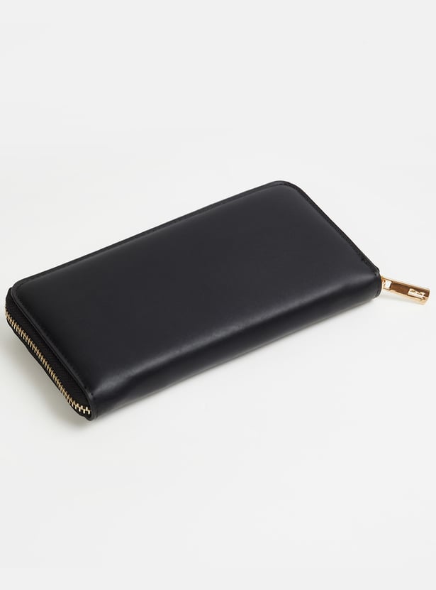ELLE Solid Zip Around Wallet