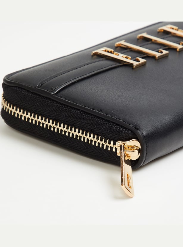 ELLE Solid Zip Around Wallet