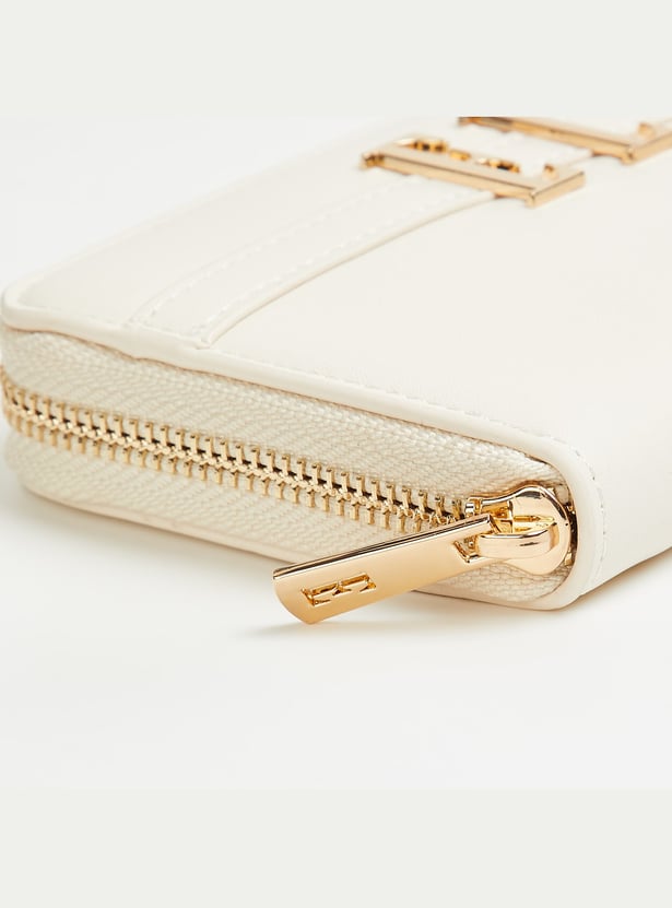ELLE Solid Zip Around Wallet