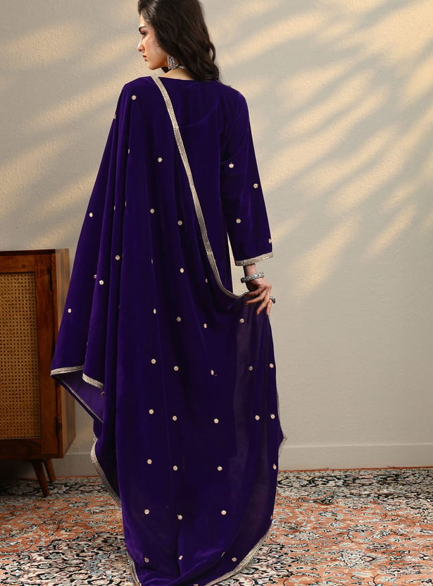 LIBAS Embroidered Straight Kurta Set