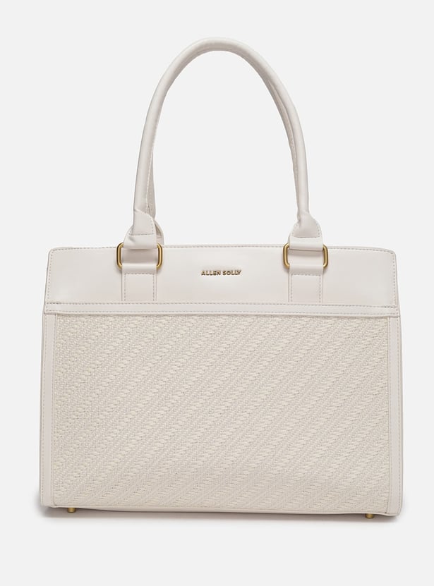 ALLEN SOLLY Woven Handheld Bag