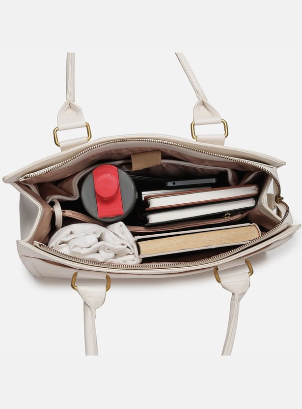 ALLEN SOLLY Woven Handheld Bag