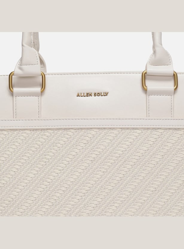 ALLEN SOLLY Woven Handheld Bag