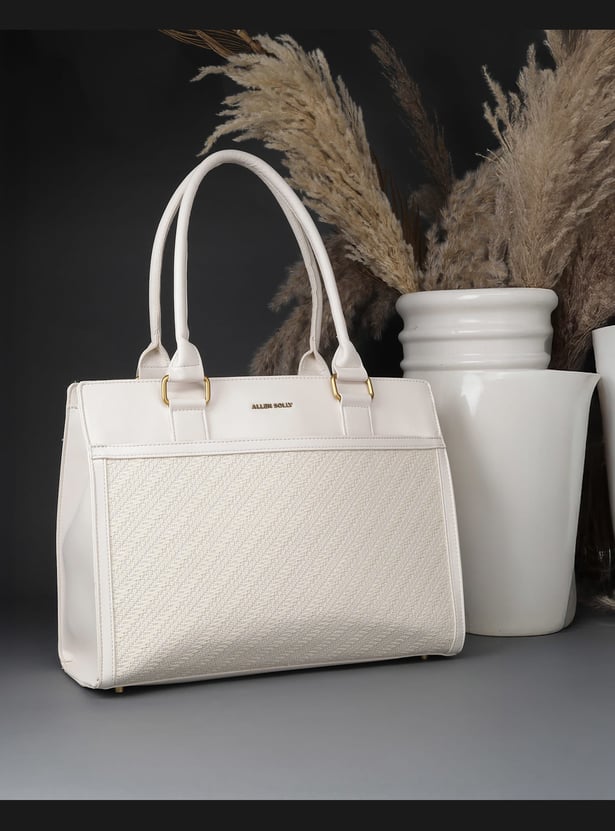 ALLEN SOLLY Woven Handheld Bag