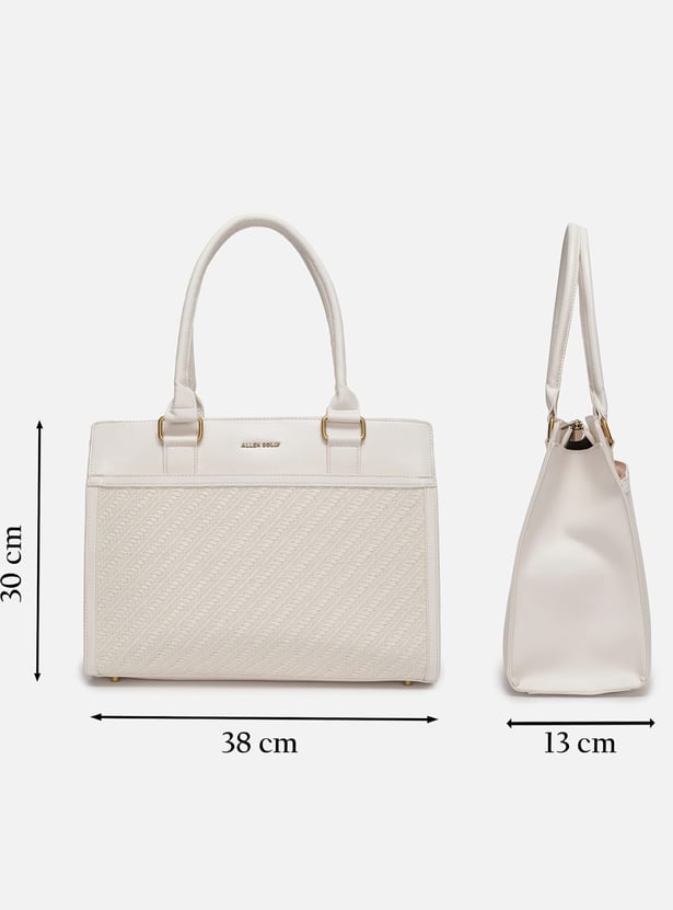 ALLEN SOLLY Woven Handheld Bag