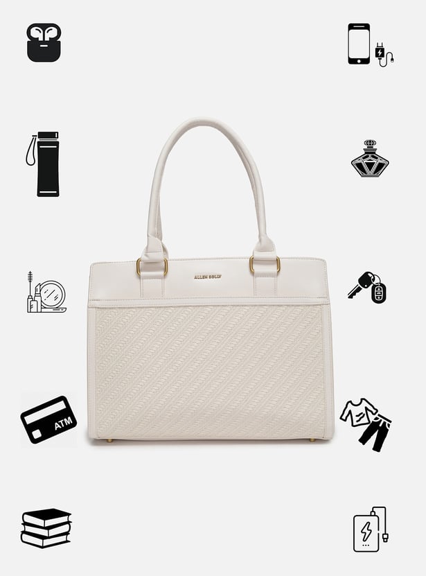 ALLEN SOLLY Woven Handheld Bag