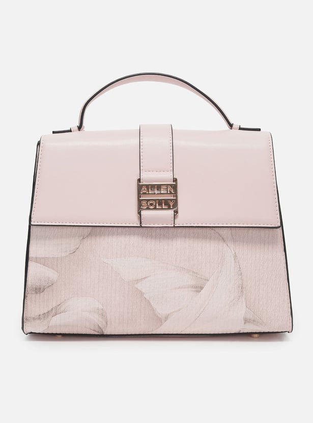 ALLEN SOLLY Floral Print Handheld Bag