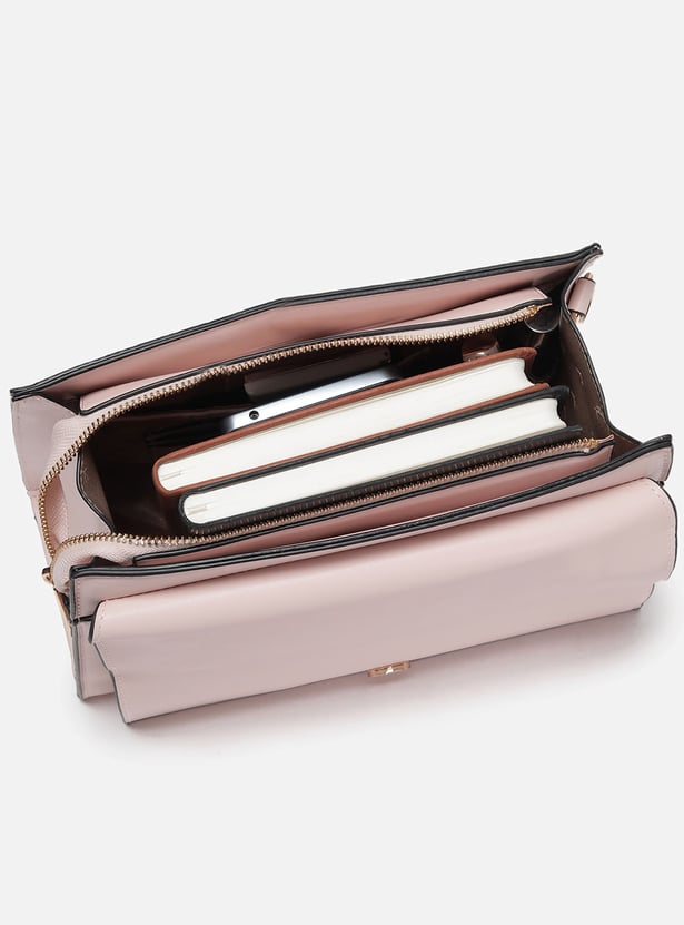ALLEN SOLLY Floral Print Handheld Bag