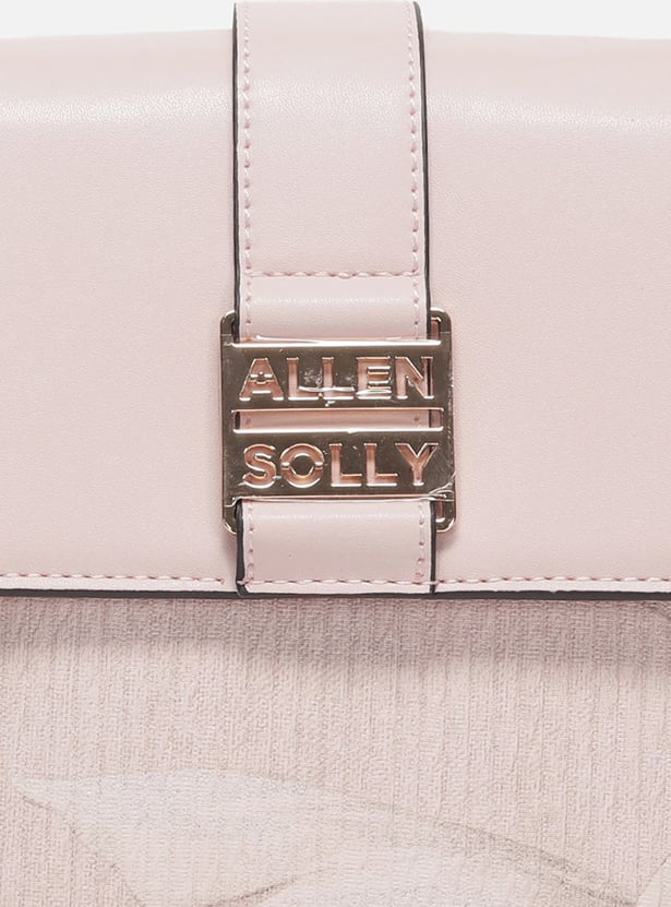 ALLEN SOLLY Floral Print Handheld Bag
