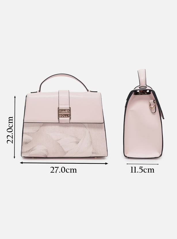 ALLEN SOLLY Floral Print Handheld Bag
