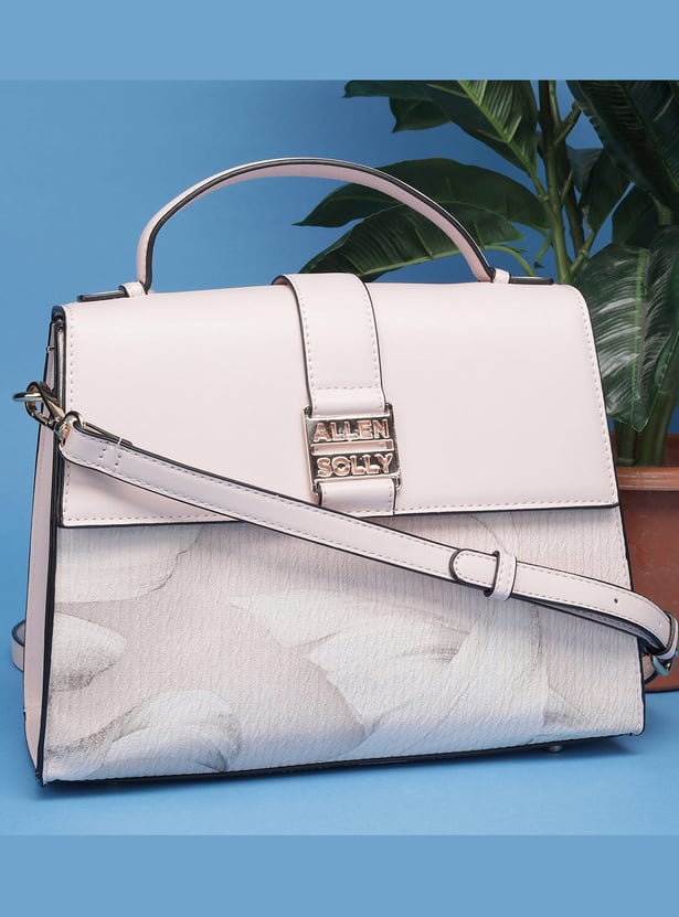ALLEN SOLLY Floral Print Handheld Bag
