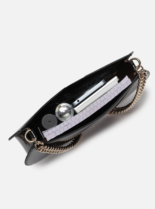 ALLEN SOLLY Glossy Saddle Bag