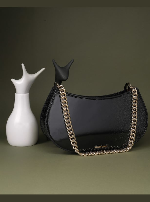 ALLEN SOLLY Glossy Saddle Bag