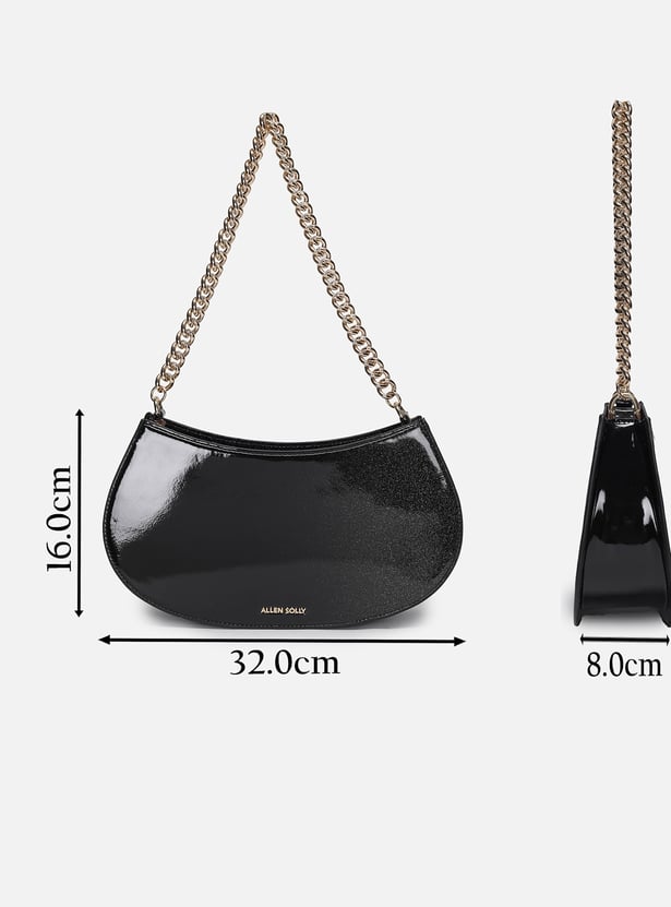 ALLEN SOLLY Glossy Saddle Bag