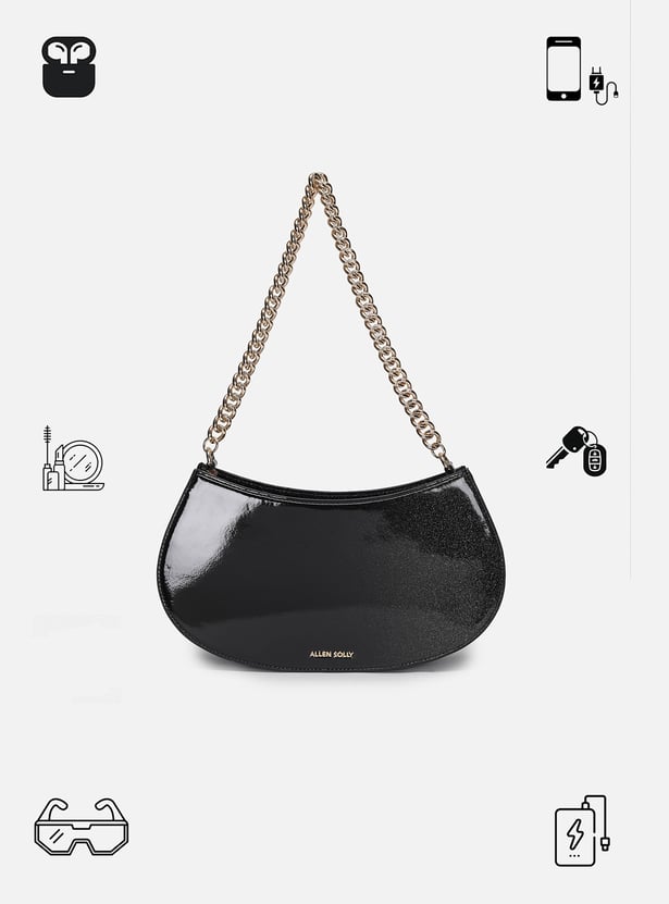 ALLEN SOLLY Glossy Saddle Bag
