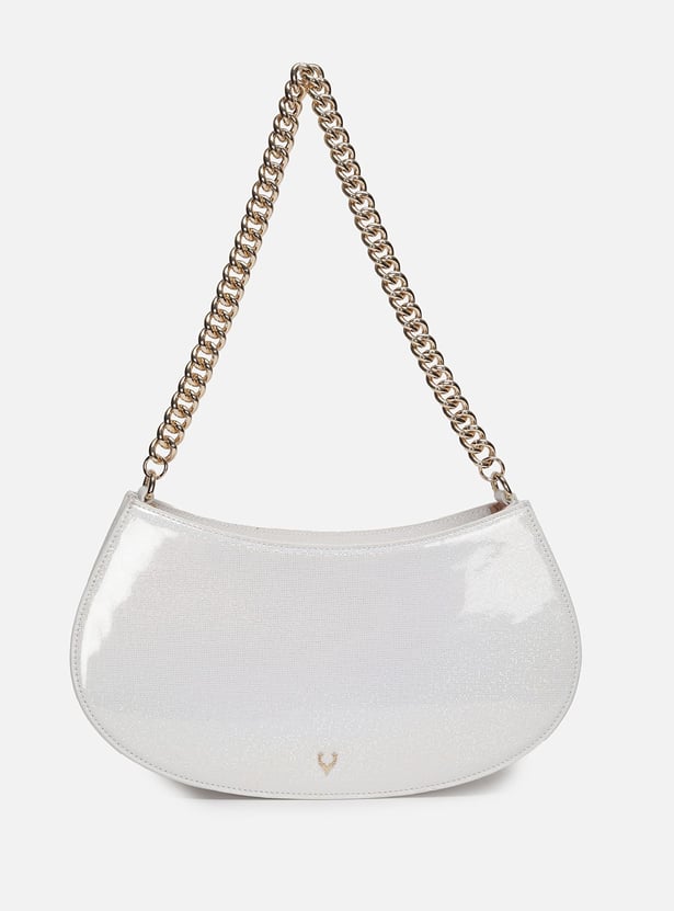 ALLEN SOLLY Shimmer Shoulder Bag with Chain Strap