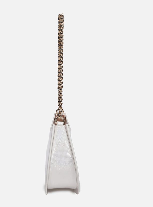 ALLEN SOLLY Shimmer Shoulder Bag with Chain Strap