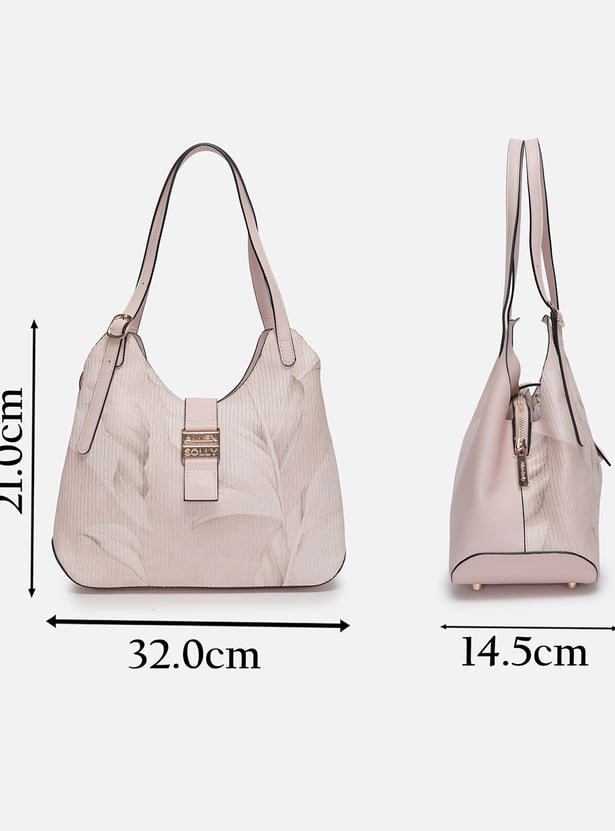 ALLEN SOLLY Floral Print Shoulder Bag