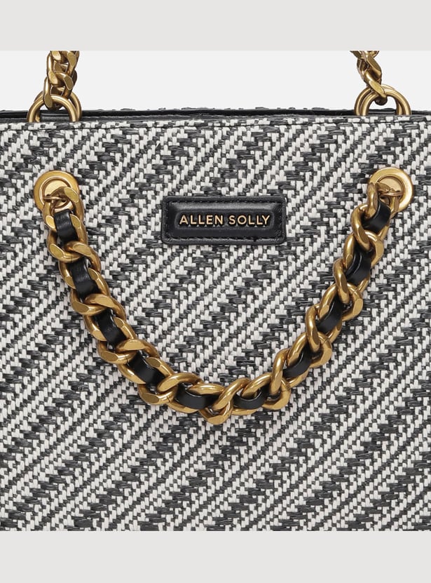 ALLEN SOLLY Basket Weave Shoulder Bag