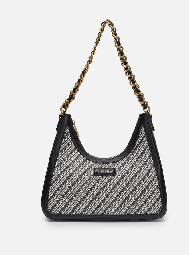 ALLEN SOLLY Woven Chain Strap Hobo Bag