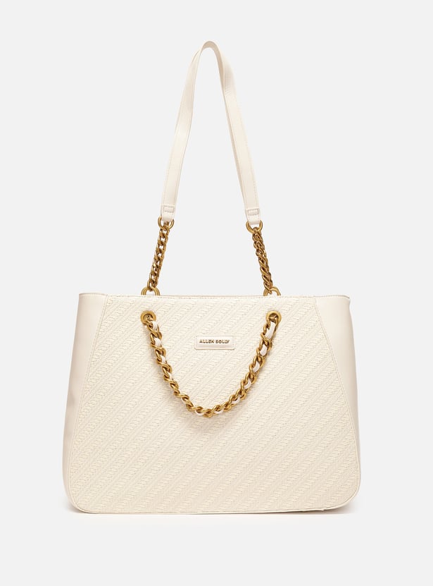 ALLEN SOLLY Textured Laptop Bag