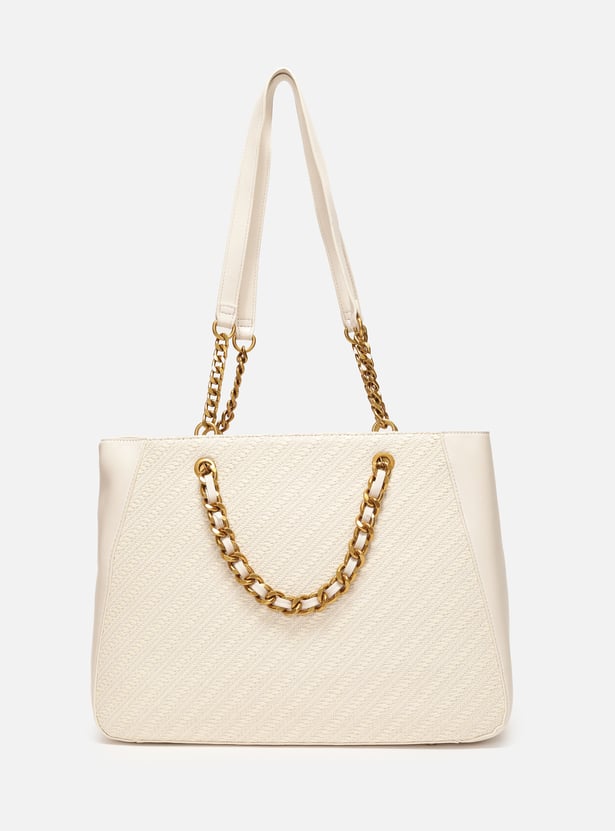 ALLEN SOLLY Textured Laptop Bag