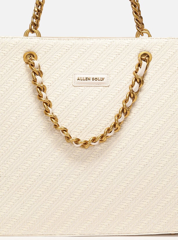 ALLEN SOLLY Textured Laptop Bag