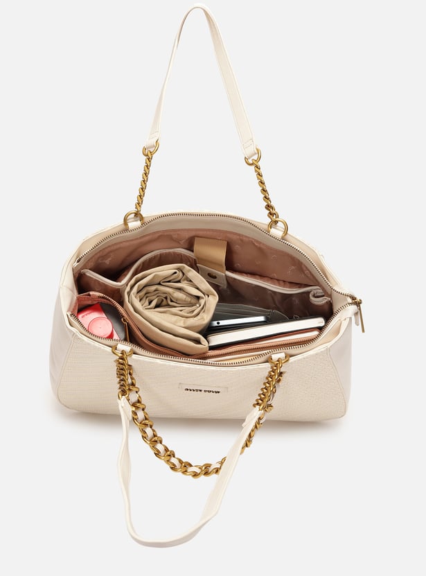 ALLEN SOLLY Textured Laptop Bag