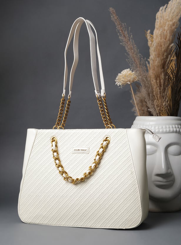 ALLEN SOLLY Textured Laptop Bag