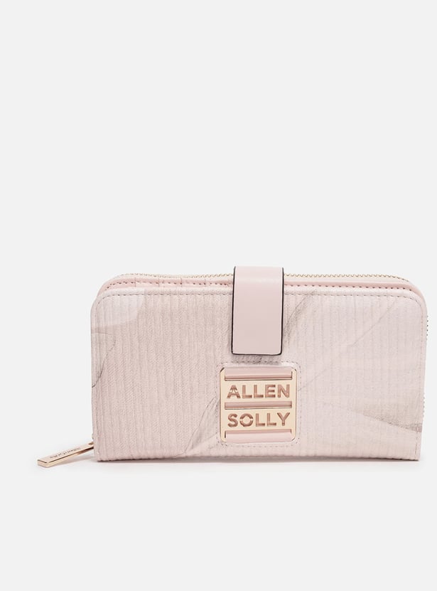ALLEN SOLLY Printed Zip Around Wallet