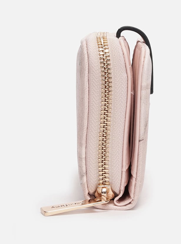 ALLEN SOLLY Printed Zip Around Wallet