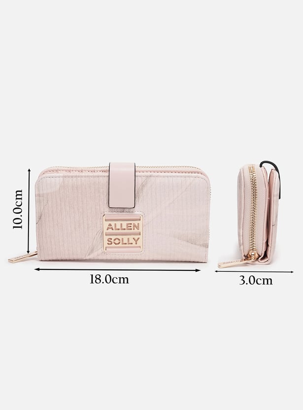 ALLEN SOLLY Printed Zip Around Wallet