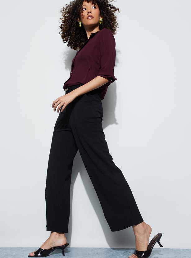 CODE CLASSIC Pintuck Straight Trousers