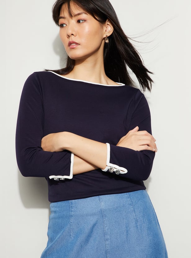 CODE CLASSIC Boat Neck T-shirt