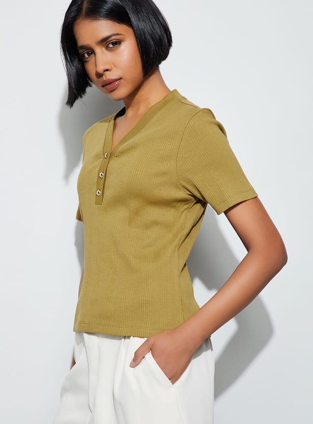 CODE CLASSIC Ribbed T-shirt