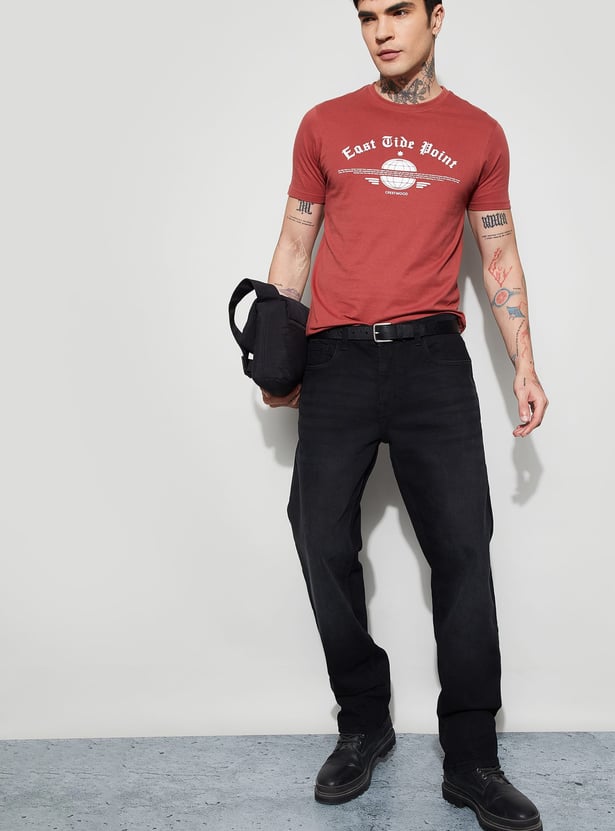 DENIMIZE Washed Regular Straight Jeans