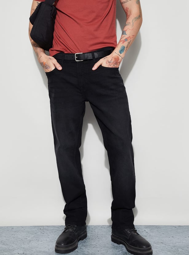 DENIMIZE Washed Regular Straight Jeans