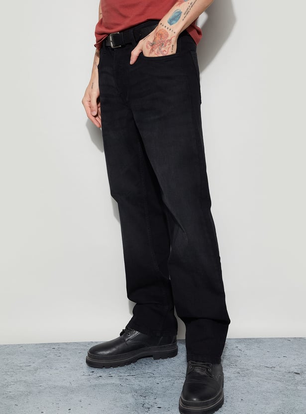 DENIMIZE Washed Regular Straight Jeans