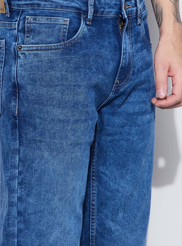 DENIMIZE Washed Slim Straight Jeans