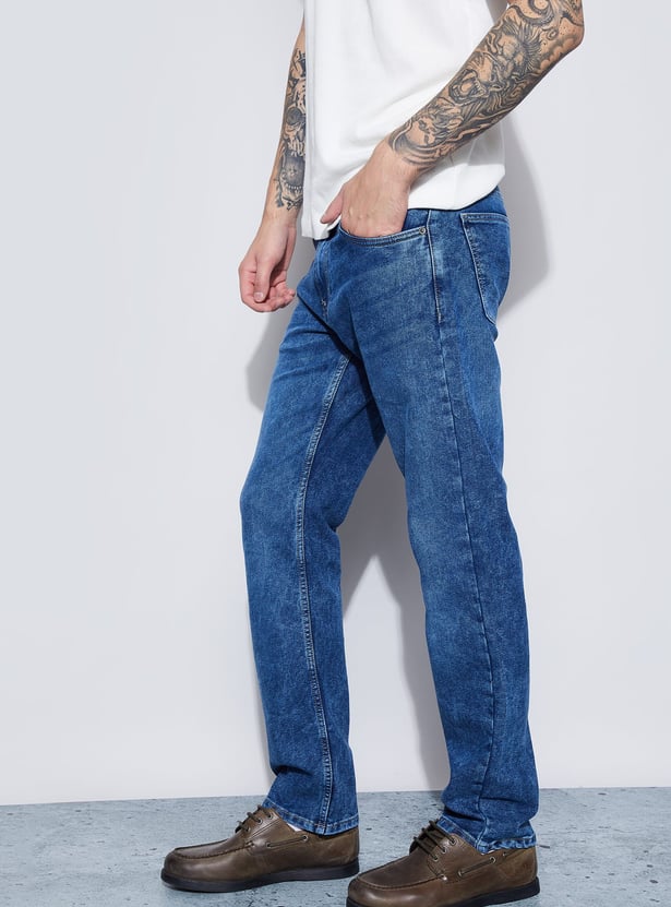 DENIMIZE Washed Slim Straight Jeans