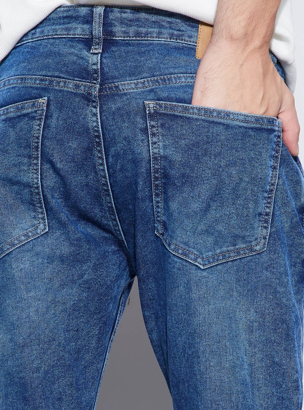 DENIMIZE Washed Slim Straight Jeans