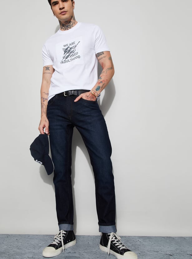 DENIMIZE Washed Slim Tapered Jeans