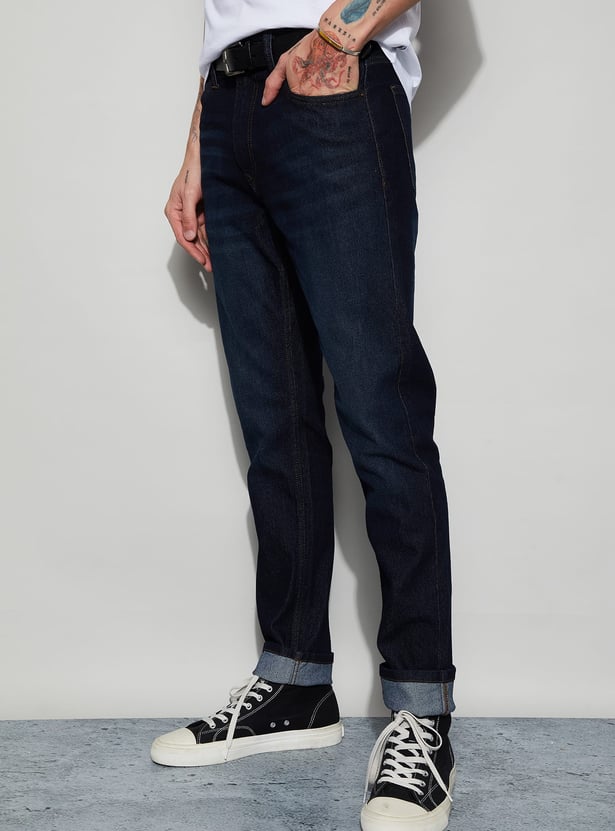 DENIMIZE Washed Slim Tapered Jeans