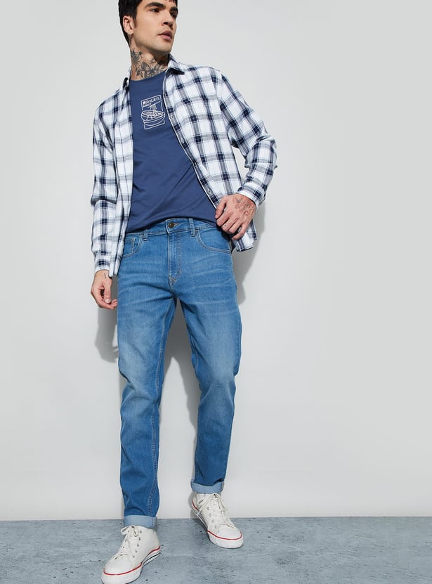 DENIMIZE Washed Slim Tapered Jeans