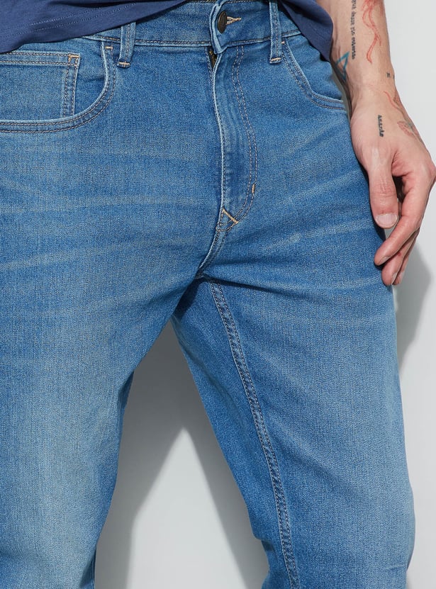 DENIMIZE Washed Slim Tapered Jeans