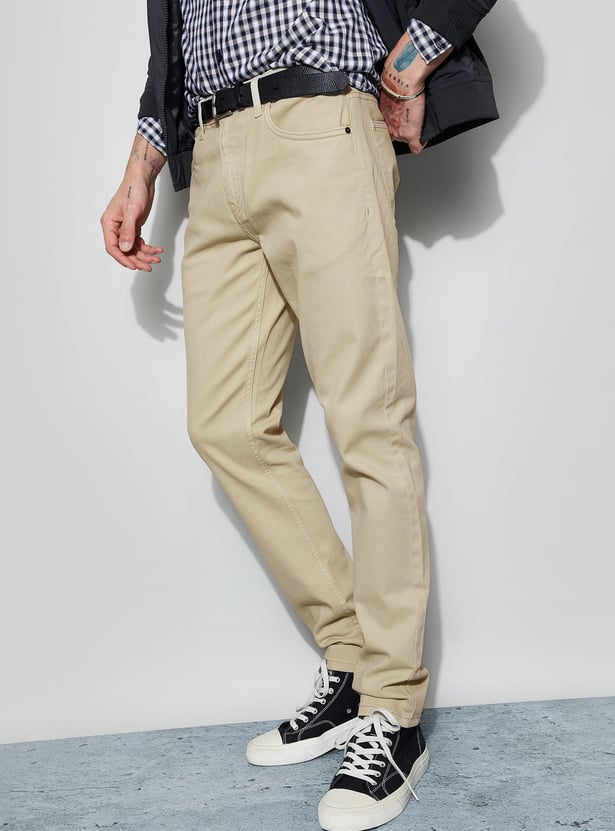 DENIMIZE Solid Slim Tapered Jeans