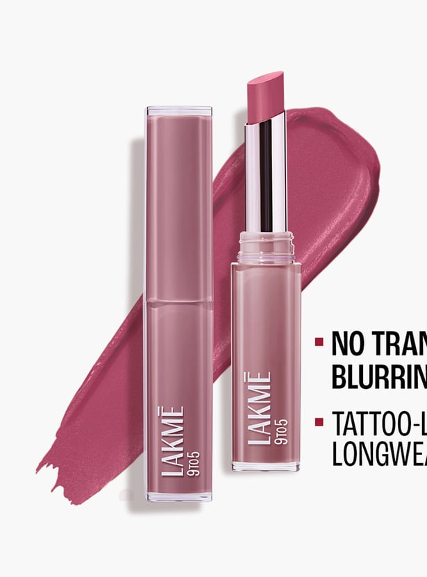 LAKME 9to5 Tattoo Matte Slim Lipstick - MP8 Rosy Sunday - 2g