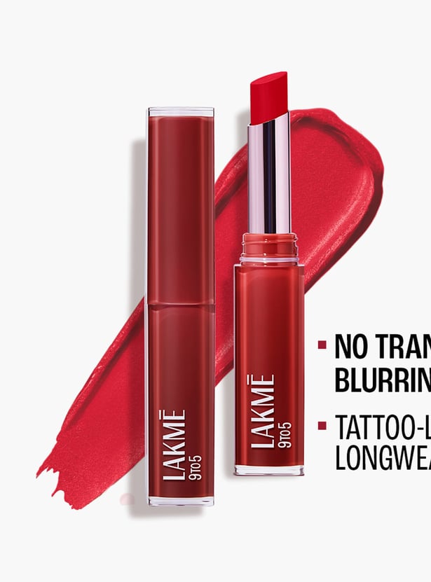 LAKME 9to5 Lip Tattoo Matte Slim Stick - Red Coat - 2g