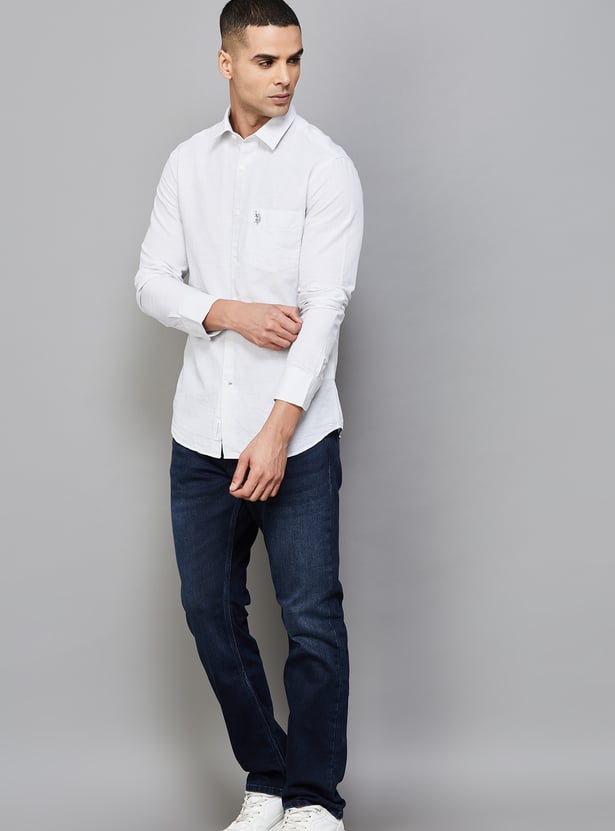 SPYKAR Washed Regular Straight Jeans